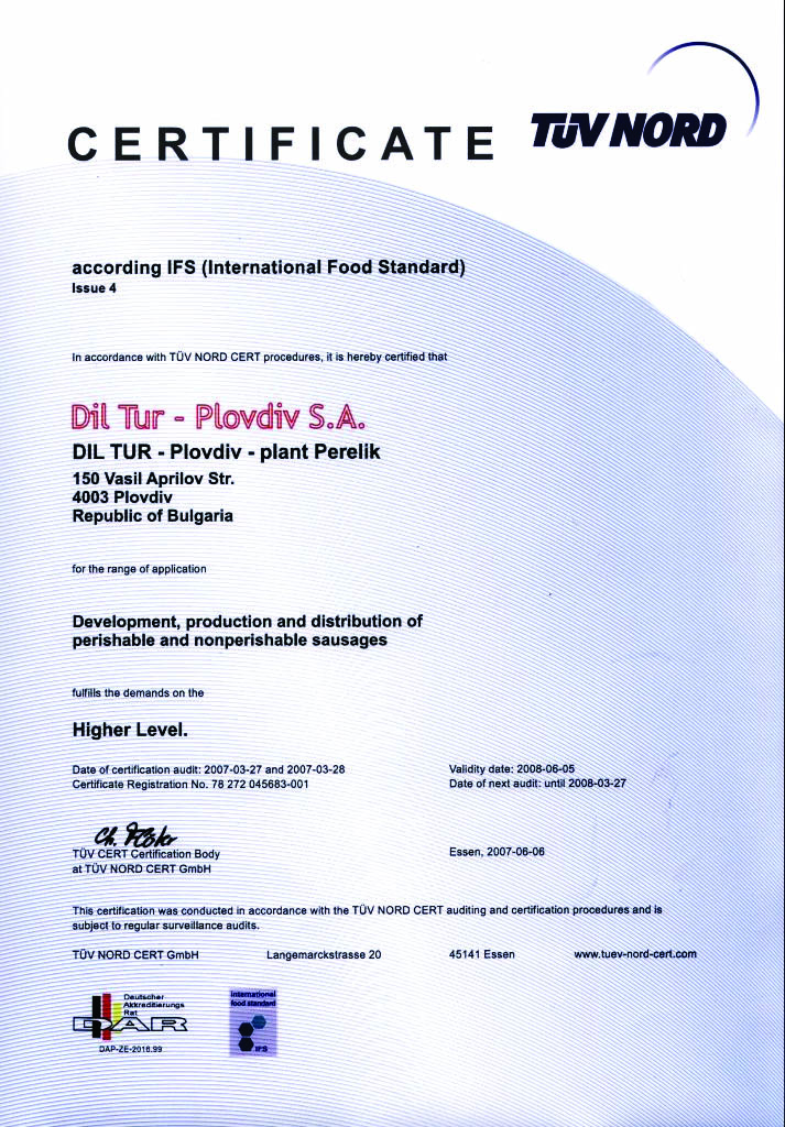 Certificate Dil Tur